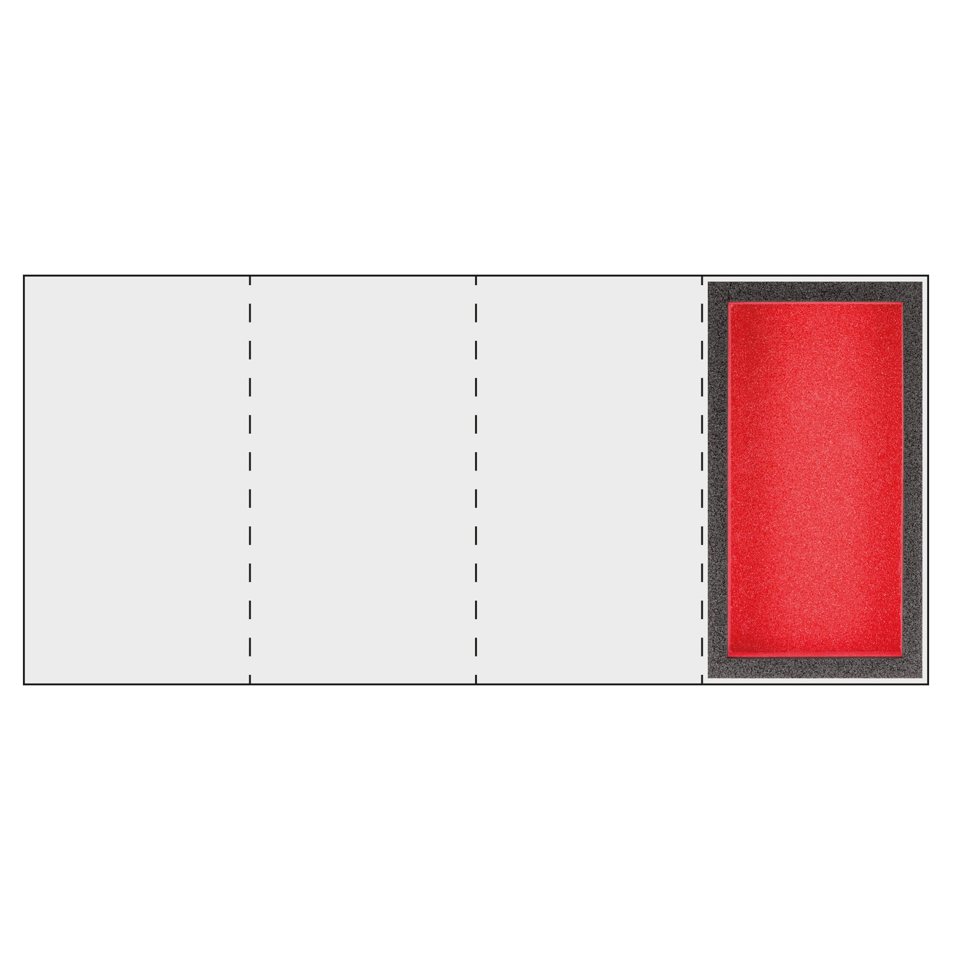 Empty two-tone sponge module for small parts | 519 MSK1 | Usag - U05190973 Empty two-tone sponge module for small parts | 519 MSK1 | Usag - U05190973